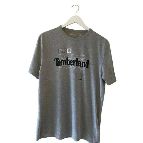 TIMBERLAND  Men's Core Cotton Graphic Short-Sleeve Regular Fit Tee Gray SZ M #17 - Picture 1 of 10